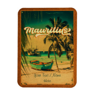 Mauritius Ostafrika Vintage Palmen Souvenirs Magnet