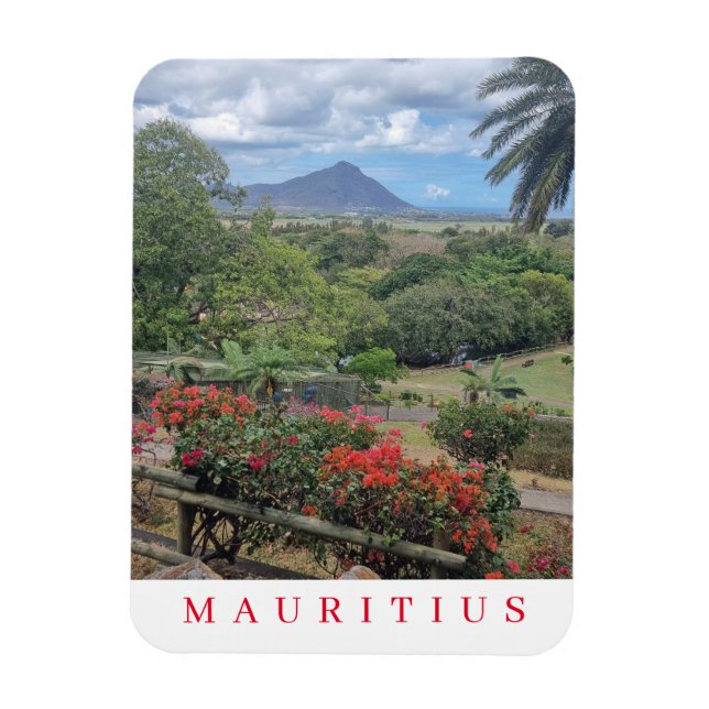 Mauritius Panoramablick Kühlschrankmagnet Magnet (Vertikal)