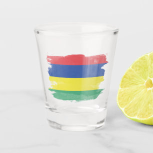 Mauritius-Pinselstrich, nationale Flagge Schnapsglas