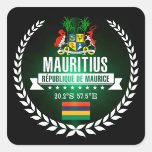 Mauritius Quadratischer Aufkleber