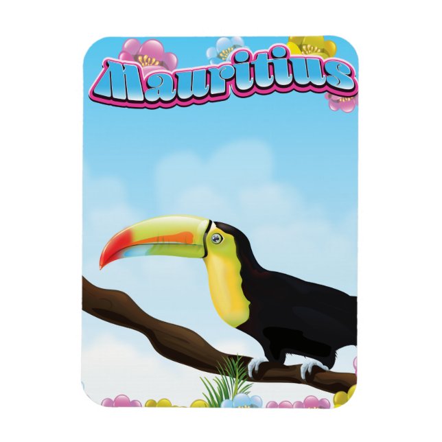Mauritius Reiseplakat Magnet (Vertikal)