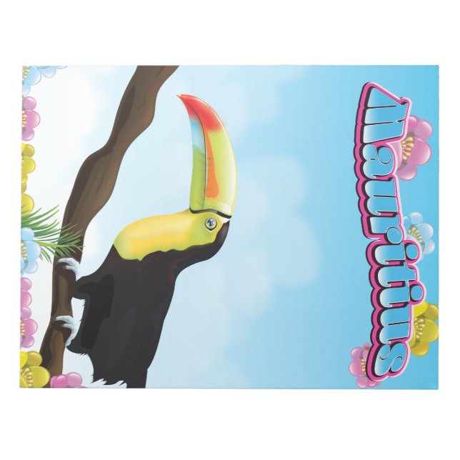 Mauritius Reiseplakat Notizblock (Vorderseite)