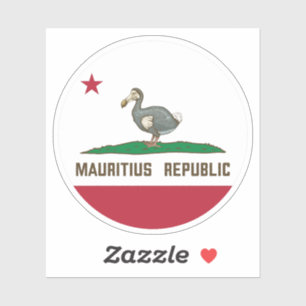 Mauritius Republik Kalifornien Flaggendodo Aufkleber