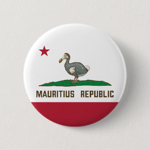 Mauritius Republik Kalifornien Flaggendodo Button