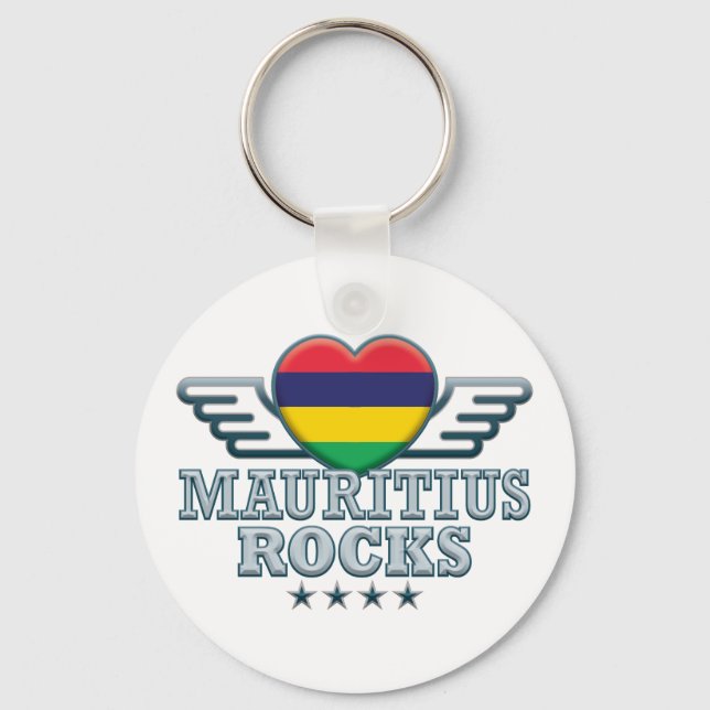 Mauritius Rocks v2 Schlüsselanhänger (Vorderseite)