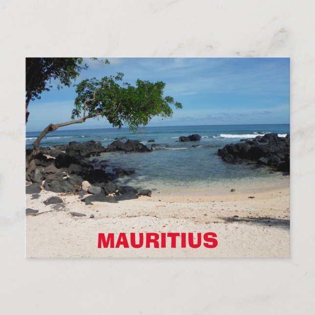 Mauritius Rocky Beach Cove Postcard Postkarte (Vorderseite)