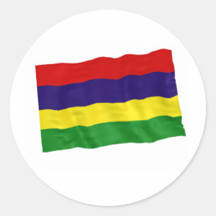 mauritius runder aufkleber