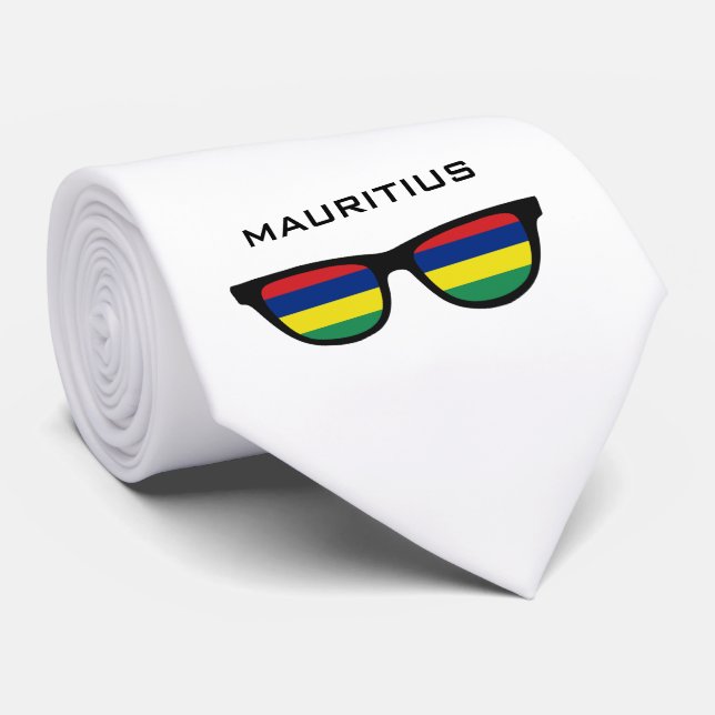 Mauritius Shades benutzerdefinierte Text- und Farb Krawatte (Gerollt)