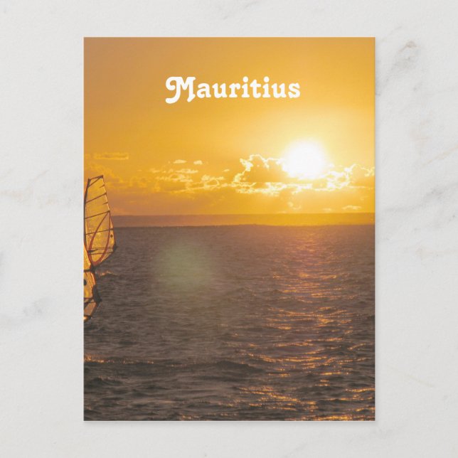 Mauritius Sunset Postkarte (Vorderseite)