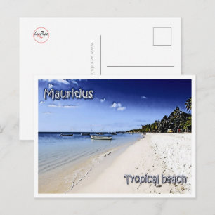 Mauritius - tropischer Strand - Postkarte