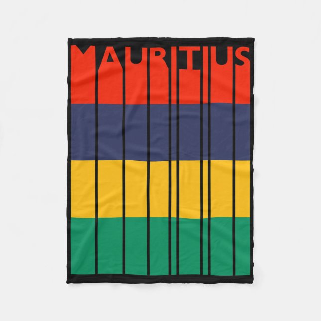 Mauritius Vintage Mauritian Flag Urlaub  Fleecedecke (Vorderseite)