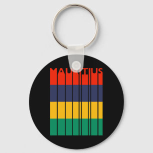 Mauritius Vintage Mauritianische Flagge Urlaub Schlüsselanhänger