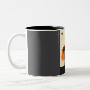 Mauritius Vintage Minimal Reiseplakat Kunst Zweifarbige Tasse