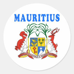 Mauritius-Wappen Entwürfe Runder Aufkleber