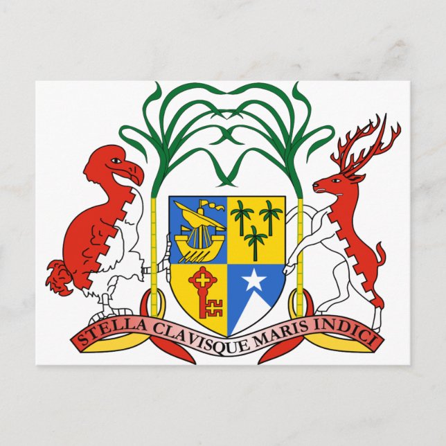 Mauritius-Wappen Postkarte (Vorderseite)