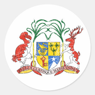 Mauritius-Wappen Runder Aufkleber