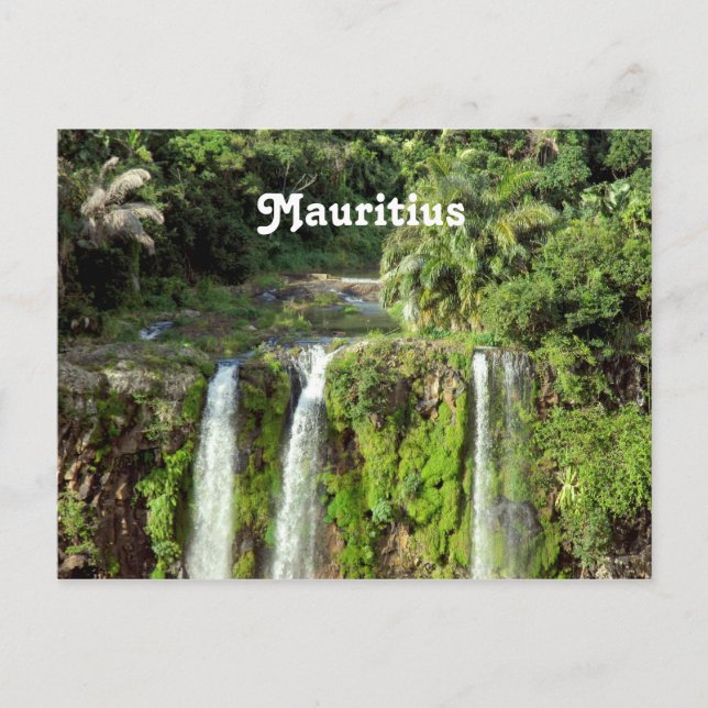 Mauritius Waterfall Postkarte (Vorderseite)