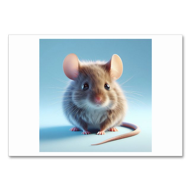 Maus (생 쥐) - Koreanische Flash-Karten Tischnummer (Vorderseite)