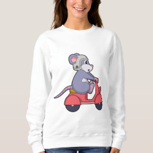 Maus als Biker mit Scooter.PNG Sweatshirt