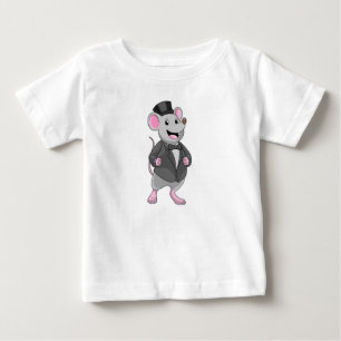 Maus als Bräutigam mit Schleife Baby T-shirt