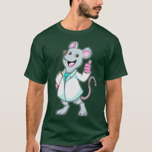 Maus als Doktor mit Doctor-Mantel T-Shirt