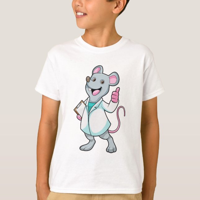 Maus als Doktor mit Doctor's Coat T-Shirt (Vorderseite)