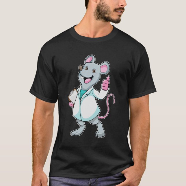 Maus als Doktor mit Doctor's Coat T-Shirt (Vorderseite)