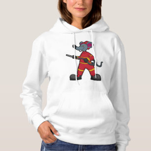 Maus als Feuerwehrmann mit Schlauch Hoodie