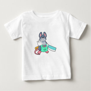 Maus als Friseur mit Schere & Kamin Baby T-shirt
