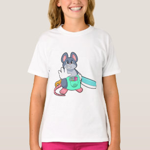 Maus als Friseur mit Schere & Kamin T-Shirt