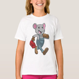 Maus als Handyman mit Toolbox T-Shirt