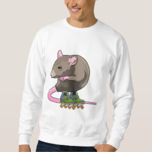 Maus als Inline-Skater mit Inline-Skaten Sweatshirt