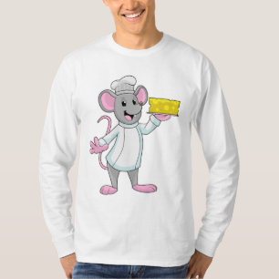 Maus als Koch mit Käse T-Shirt