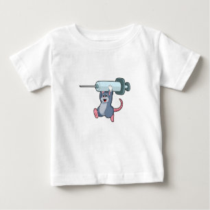 Maus als Krankenschwester mit Spritze.PNG Baby T-shirt