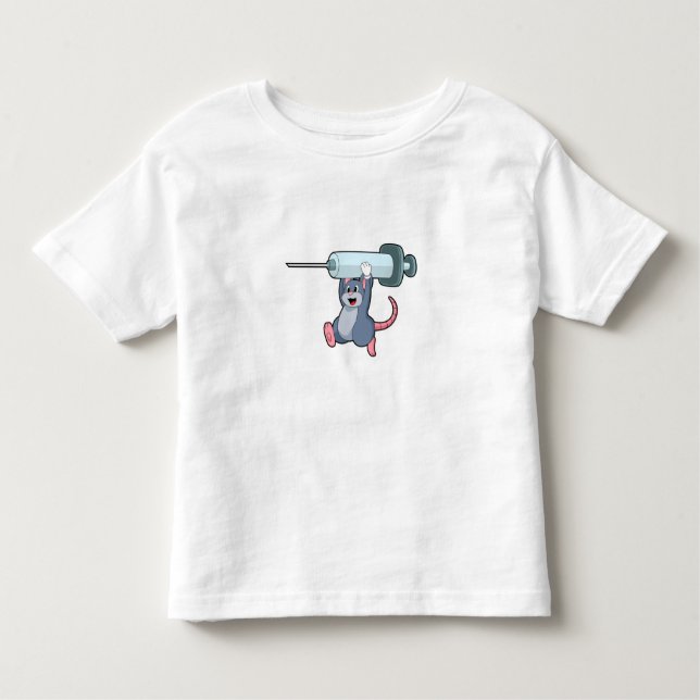 Maus als Krankenschwester mit Spritze.PNG Kleinkind T-shirt (Vorderseite)