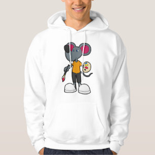 Maus als Maler mit Paint & Brush Hoodie