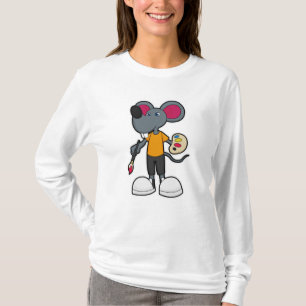 Maus als Maler mit Paint & Brush T-Shirt