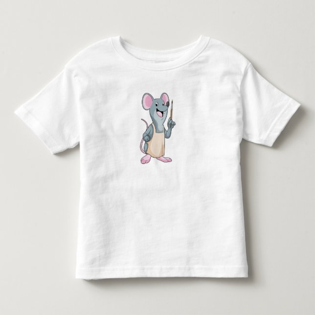 Maus als Maler mit Pinsel Kleinkind T-shirt (Vorderseite)
