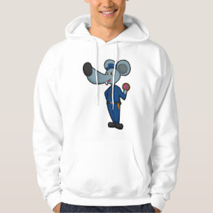 Maus als Polizeibeamter mit Donut Hoodie