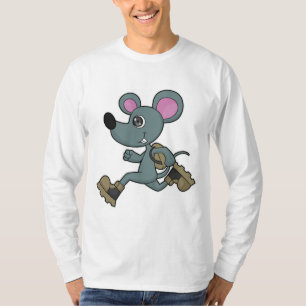 Maus als Runner mit Backpack T-Shirt