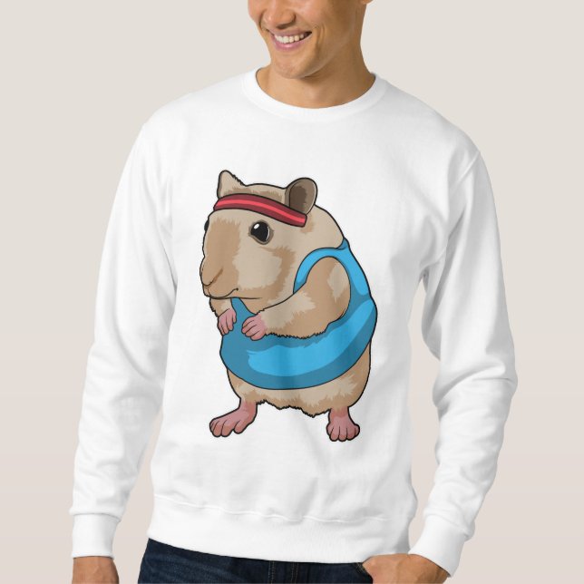 Maus als Runner mit Headband Sweatshirt (Vorderseite)
