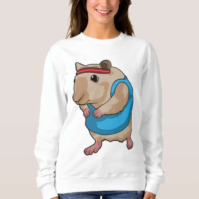 Maus als Runner mit Headband Sweatshirt (Vorderseite)