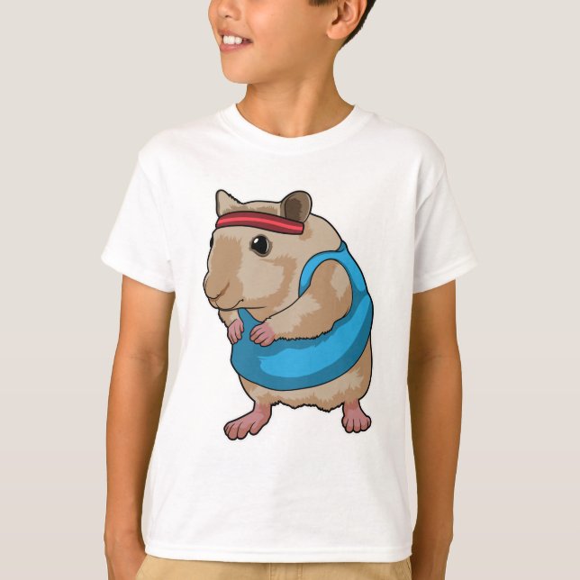 Maus als Runner mit Headband T-Shirt (Vorderseite)