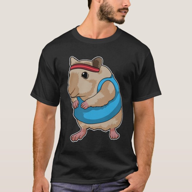 Maus als Runner mit Headband T-Shirt (Vorderseite)