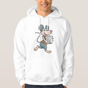 Maus als Sekretär mit Papier Hoodie