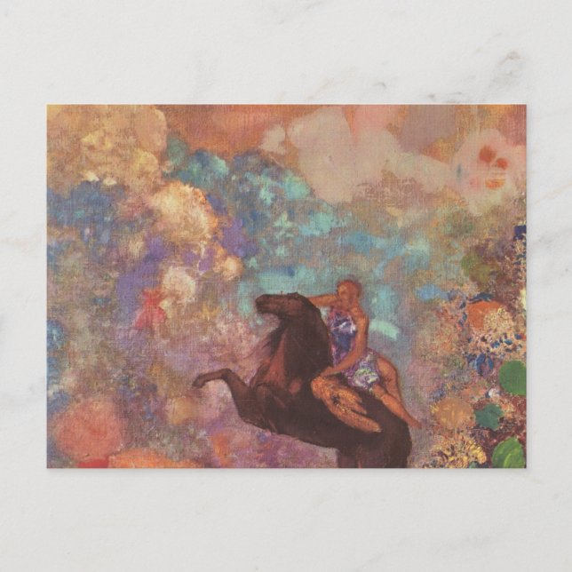 Maus auf Pegasus Postkarte (Vorderseite)