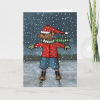 Maus auf Skaten: Schnee: Happy Birthday Super Star Karte