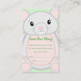 Maus Baby Dusche Begleitkarte