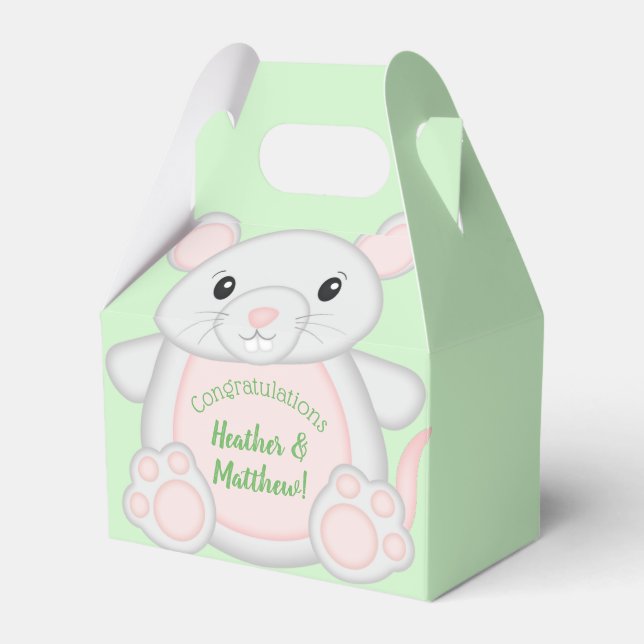 Maus Baby Dusche Geschenkschachtel (Vorderseite)