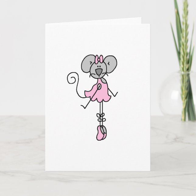 Maus Ballerina Zwei Card Karte (Vorderseite)